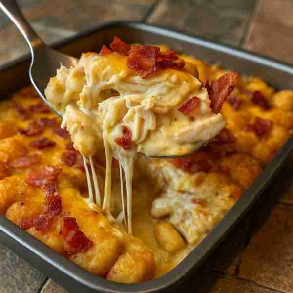 Chicken Bacon Ranch Tater Tot Casserole Introduction This deesviral recipe is the definition of cozy...