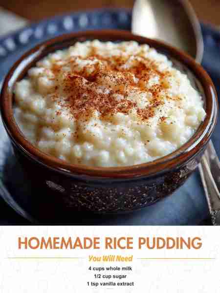Homemade Rice Pudding Ingredients 4 cups whole milk ½ cup sugar 1 tsp vanilla extract ...... Full Re...