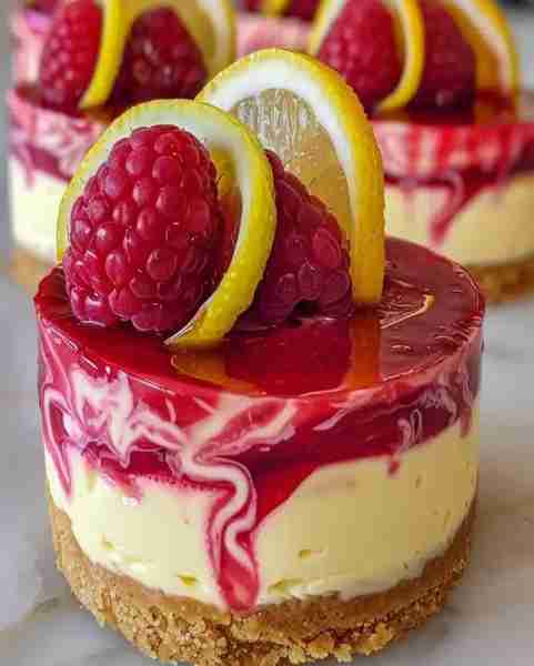 No Bake Raspberry Lemon Swirl Cheesecake Recipe Ingredients 1 ½ cups graham cracker crumbs 4 tbsp un...