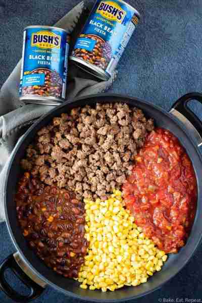 Baked Mexican Pasta Ingredients 12 ounces (340g, about 3 cups) uncooked penne 1 pound (454g) lean gr...