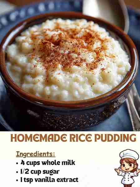 Homemade Rice Pudding Ingredients 4 cups whole milk ½ cup sugar 1 tsp vanilla extract ...... Full Re...