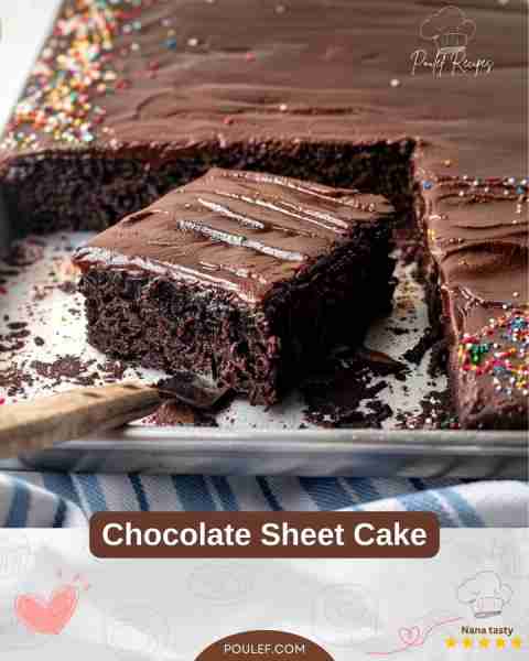 Chocolate Sheet Cake Ingredients • 2 cups (250g) all-purpose flour • 2 cups (400g) granulated sugar...