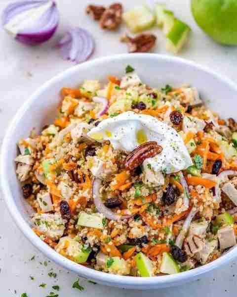 Chicken Salad Grain Bowls - A really Tasty & Quick lunch idea that's Excellent for #MealPrep!