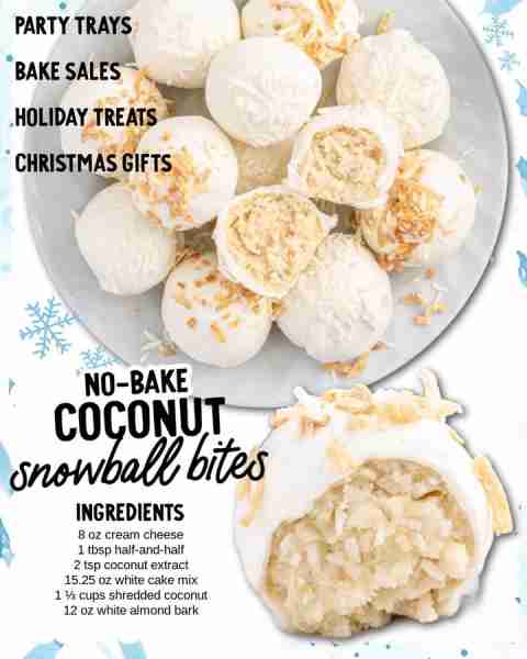 Bite-sized cheesecake + coconut = holiday magic in every bite 🎄❄️ Ingredients 🥥15.25 ounces white...