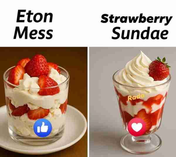 🍓🍨 Eton Mess Eton Mess is a traditional English dessert made with crushed meringues, whipped cream...