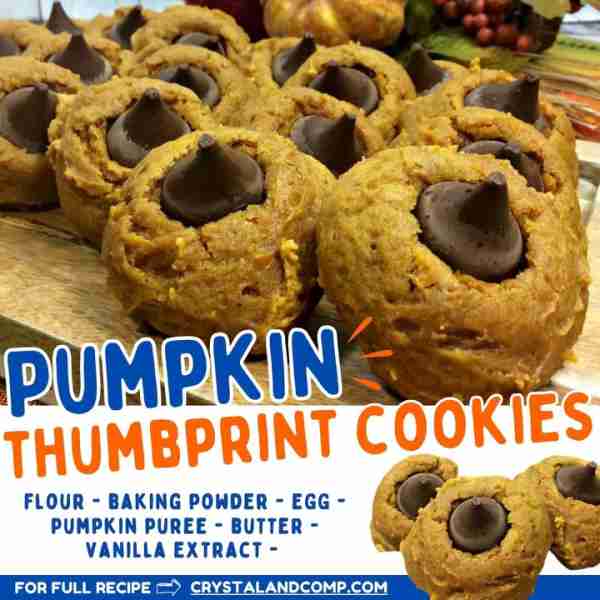 🎃 PUMPKIN THUMBPRINT COOKIES These are so yummy and easy to make! RECIPE IN THE COMMENTS
