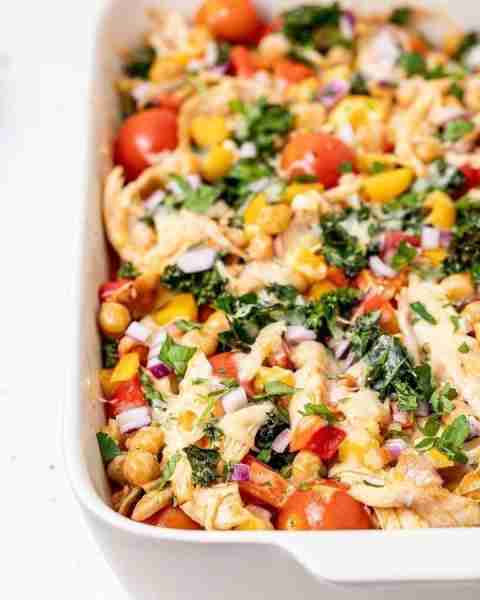 Loaded Veggie + Chicken Casserole Incredibly flavorful, super satisfying, and just so GOOD! #BudgetF...