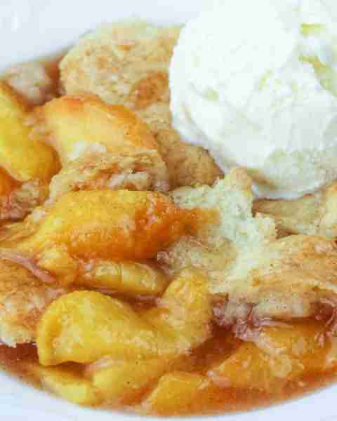 "I love a nice and juicy peach cobbler with some good crust on top and this one hits the spot!" - Da...