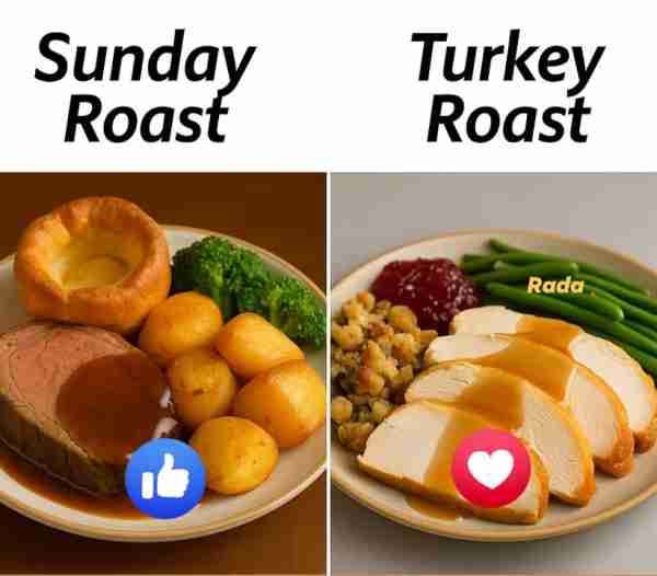 🍖🥔 Sunday Roast A Sunday roast is a traditional British meal featuring roasted meat such as beef o...