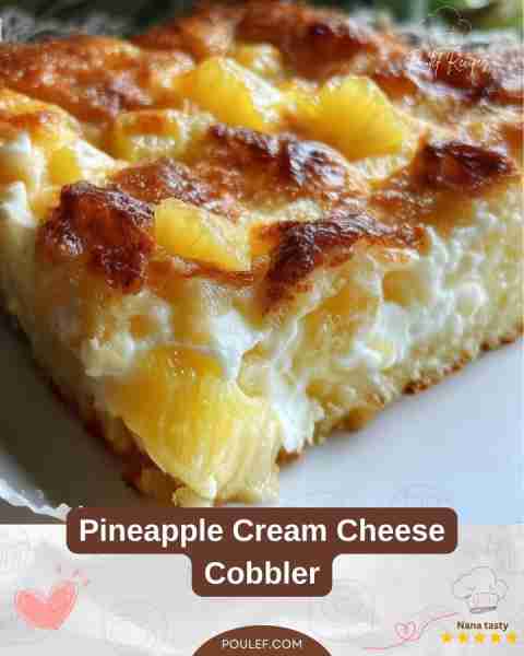 Pineapple Cream Cheese Cobbler Ingredients: - 2 cups fresh pineapple chunks - 8 oz cream cheese, sof...