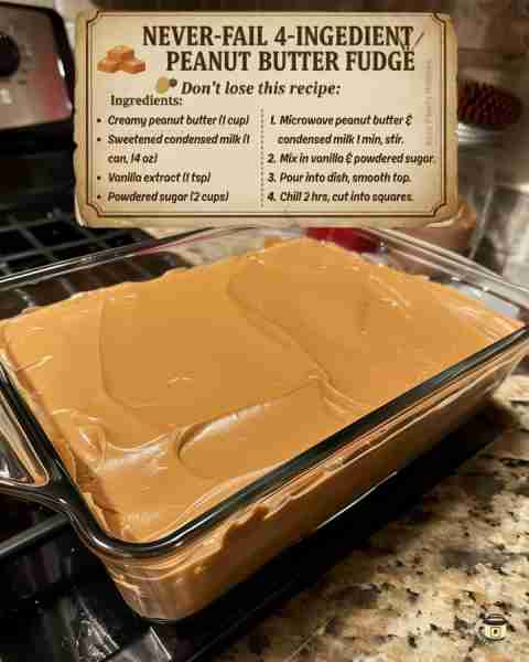 4 Ingredients. 2 Steps. ZERO Fail. This Peanut Butter Fudge is smooth, creamy, and downright addicti...