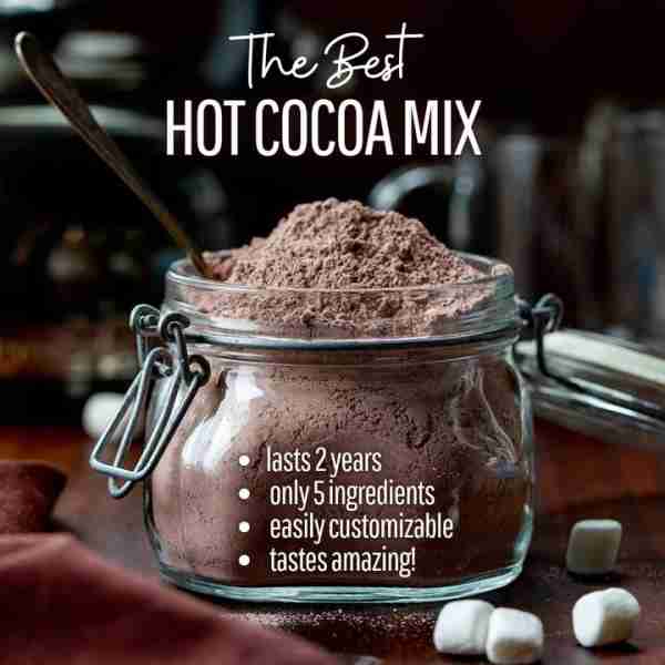 This homemade HOT COCOA MIX blows store-bought out of the water... and you’ll never run out again! ❤...