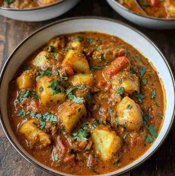 Vegan Instant Pot Potato Curry My son has declared this his new favorite dinner. I said good, it's e...