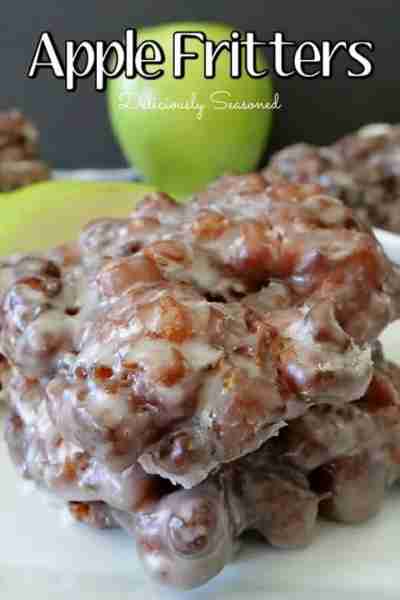Apple Fritters! 🍎🍎 There is nothing better than a homemade apple fritter! 🍎 RECIPE BELOW!