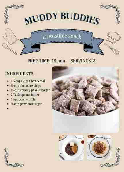 Muddy buddies is a classic made with crunchy Chex cereal, a chocolate peanut butter coating then tos...