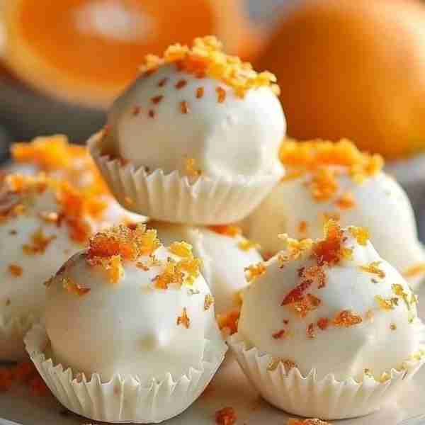 No-Bake Orange Creamsicle Truffles 😋🍊 The rest of the recipe is in FIRST (C.M.N.T) 👇 Enjoy ❤️ 👇...