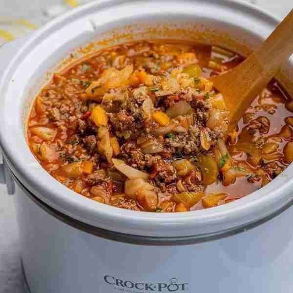 Cabbage Soup With Beef 🥣 Crock-Pot, Instant Pot, and Stove Top instructions included. ✅