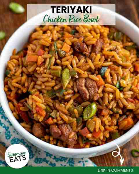 Tasty Teriyaki Chicken and Rice Bowl - the flavours in this yummy dish will be a hit for the entire...