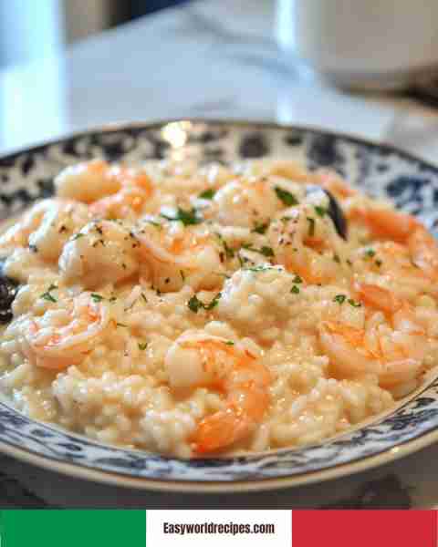 🍤 Shrimp Risotto A creamy risotto made with Arborio rice and tender shrimp, rich in flavor and perf...