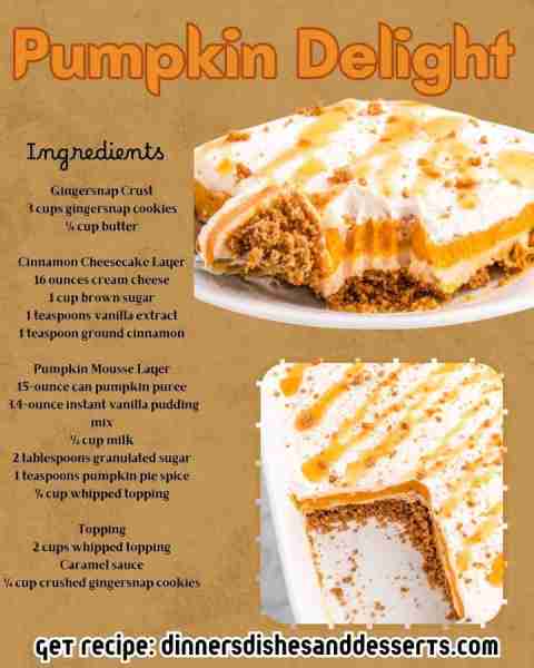 Such a tasty and easy pumpkin dessert that will be sure to impress. Get the recipe 👇