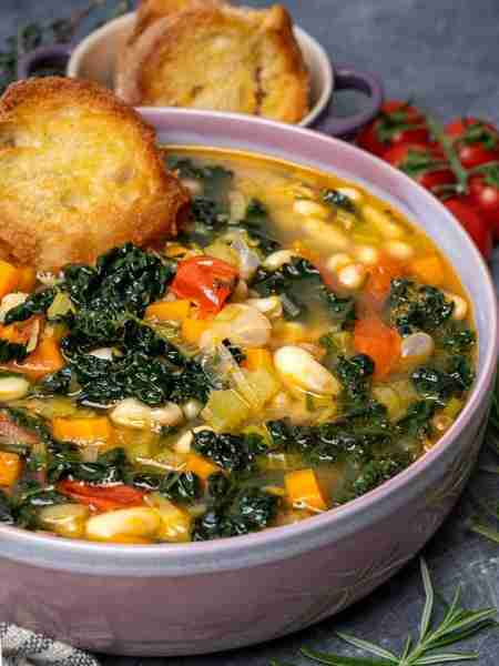 My Hearty Tuscan White Bean Soup is the only soup you need in your life, this Winter! It’s full of d...