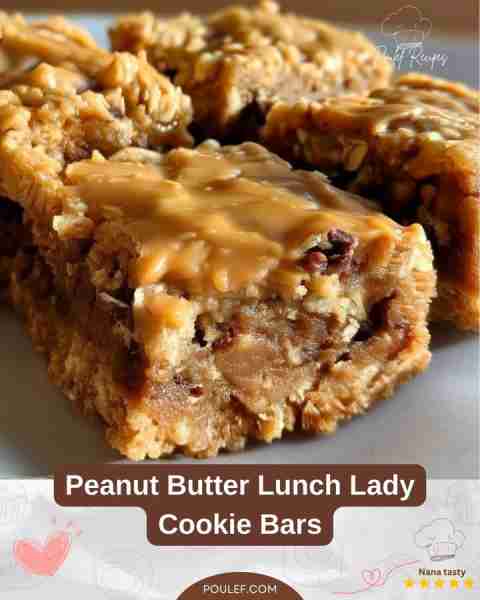 Peanut Butter Lunch Lady Cookie Bars Ingredients: - 1 cup creamy peanut butter - 1/2 cup unsalted bu...