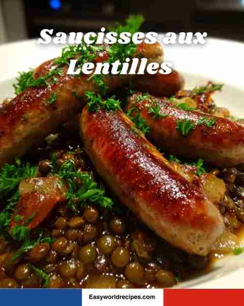 🥘🇫🇷 Saucisses aux Lentilles A hearty French classic with sausages and earthy lentils simmered in ar...