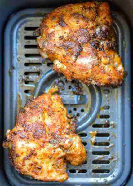 These amazing Cajun Air Fryer Chicken Thighs are super juicy, tender, and ready in just 20 minutes!