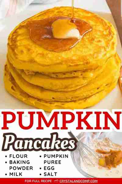 🧡 PUMPKIN PANCAKE RECIPE These are so good and perfect as we dream about cooler weather. RECIPE IN...