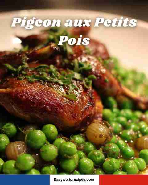🕊️🇫🇷 Pigeon aux Petits Pois A refined French dish with tender pigeon slow-cooked and served with swe...