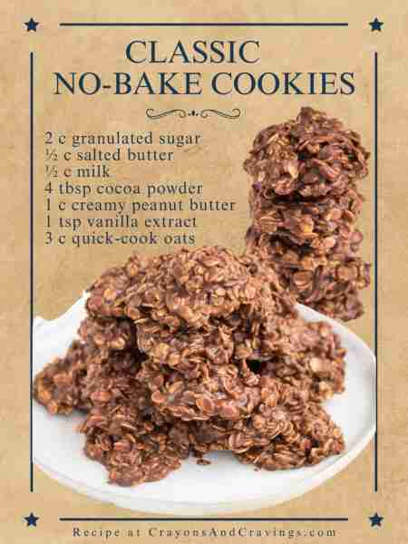 These no-bake cookies are a favorite around here, so easy and always hit the spot ❤️ **INGREDIENTS**...