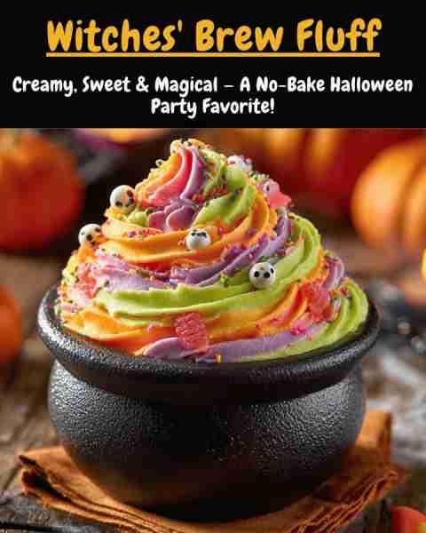 Witches' Brew Fluff Ingredients: - 1 (3.4-oz) box instant vanilla or white chocolate pudding mix - 1...