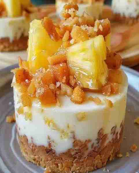 Pineapple Coconut Cheesecake Minis Ingredients For the Crust: 1 cup crushed graham crackers 1/4 cup...