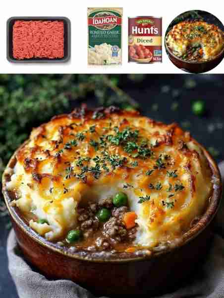 Shepherd’s Pie Ingredients: - 1 lb ground beef - 1 onion, diced - 2 carrots, diced - 2 cloves garlic...