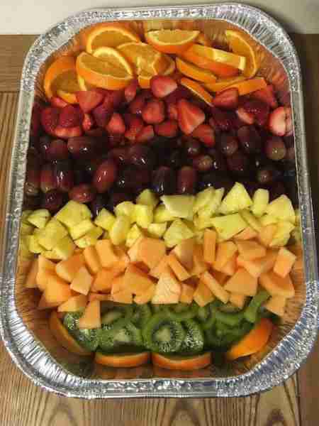 fruit plate 🥝🍑🍇🍓🍊