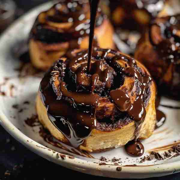 Rich Chocolate Cinnamon Rolls with Espresso Glaze Ingredients: Dough: 1 cup warm milk (110°F) 2 1/2...