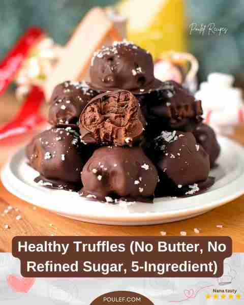 Guilt-free chocolate bliss in every bite! 🍫💛 Would you try these 5-ingredient healthy truffles? He...