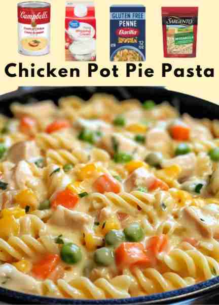 Chicken Pot Pie Pasta FULL RECIPE IN COMMENTS