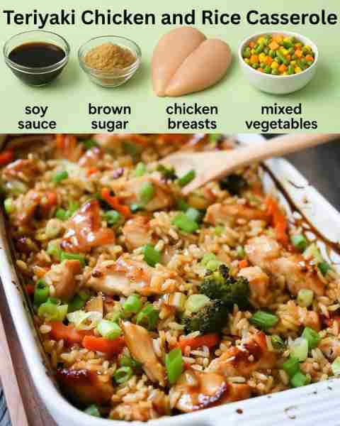 Teriyaki Chicken and Rice Casserole Recipe in comments