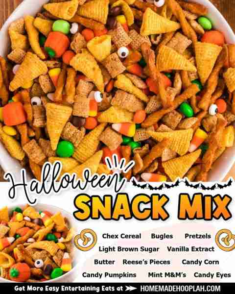 Halloween Snack Mix! 🥨👀 ⭐RECIPE IN COMMENTS⭐ tap photo to see 📷