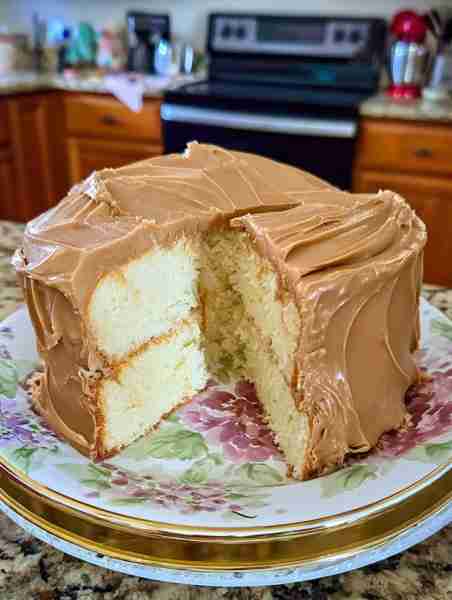 Keto Yellow Cake with Caramel Frosting 📝 Ingredients For the Cake: 2 cups almond flour ¼ cup coconu...