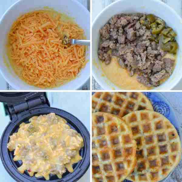 You're going to love the flavor and ease of these keto sausage jalapeno chaffles! Plenty of protein...