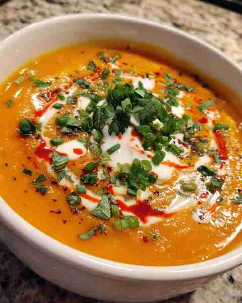 Spicy Butternut Squash Sweet Potato Soup Ingredients: 2 tbsp olive oil 1 yellow onion, chopped 2 clo...