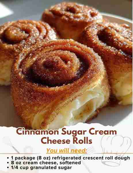 Cinnamon Sugar Cream Cheese Rolls Ingredients: Shortcut Version: - 1 package (8 oz) refrigerated cre...