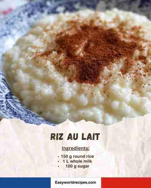 🍚 Riz au Lait (French Rice Pudding) A creamy and comforting dessert flavored with vanilla. Ingredie...