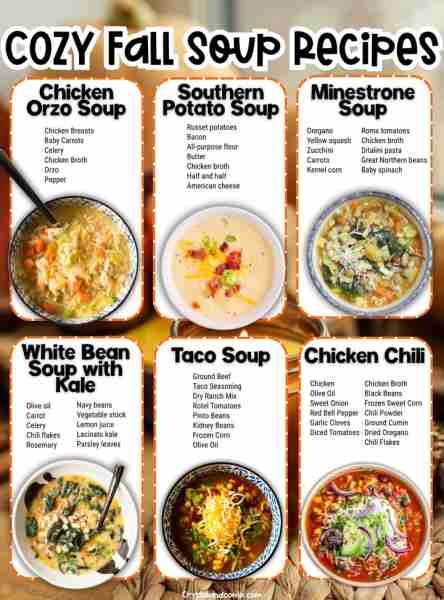 🎃 30 COZY FALL SOUP RECIPES All of these are perfect for now! LIST BELOW...