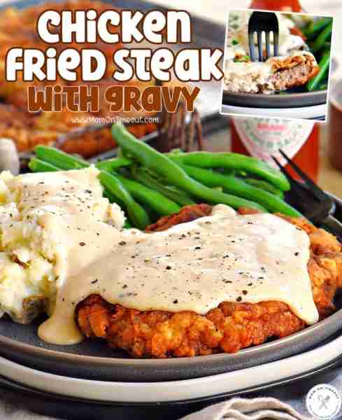 The Ultimate Chicken Fried Steak is fried to golden perfection and topped with the creamiest gravy y...