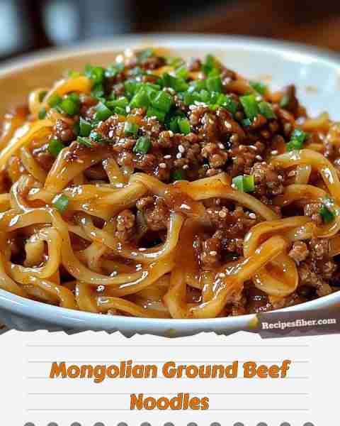 Mongolian Ground Beef Noodles 🍜 Delicious and easy one-pan meal! 📋 Ingredients - 1 lb ground be...