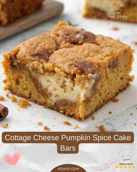 Cottage Cheese Pumpkin Spice Cake Bars 🎃🍰 – Cozy, High-Protein & Low-Sugar Ingredients: 1 cup cott...