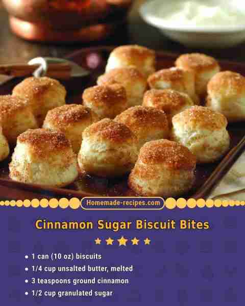 🍪 Cinnamon Sugar Biscuit Bites 🍪 Sweet, buttery bites with a cinnamon-sugar coating—perfect for a...